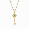 Emerald Evil Eye Key Necklace
