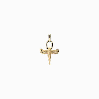 An Ankh of Isis Amulet pendant in yellow gold by Awe Inspired.