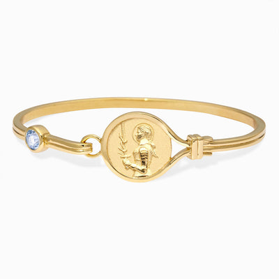 An Awe Inspired Goddess Cuff Bracelet with an image of Jesus.