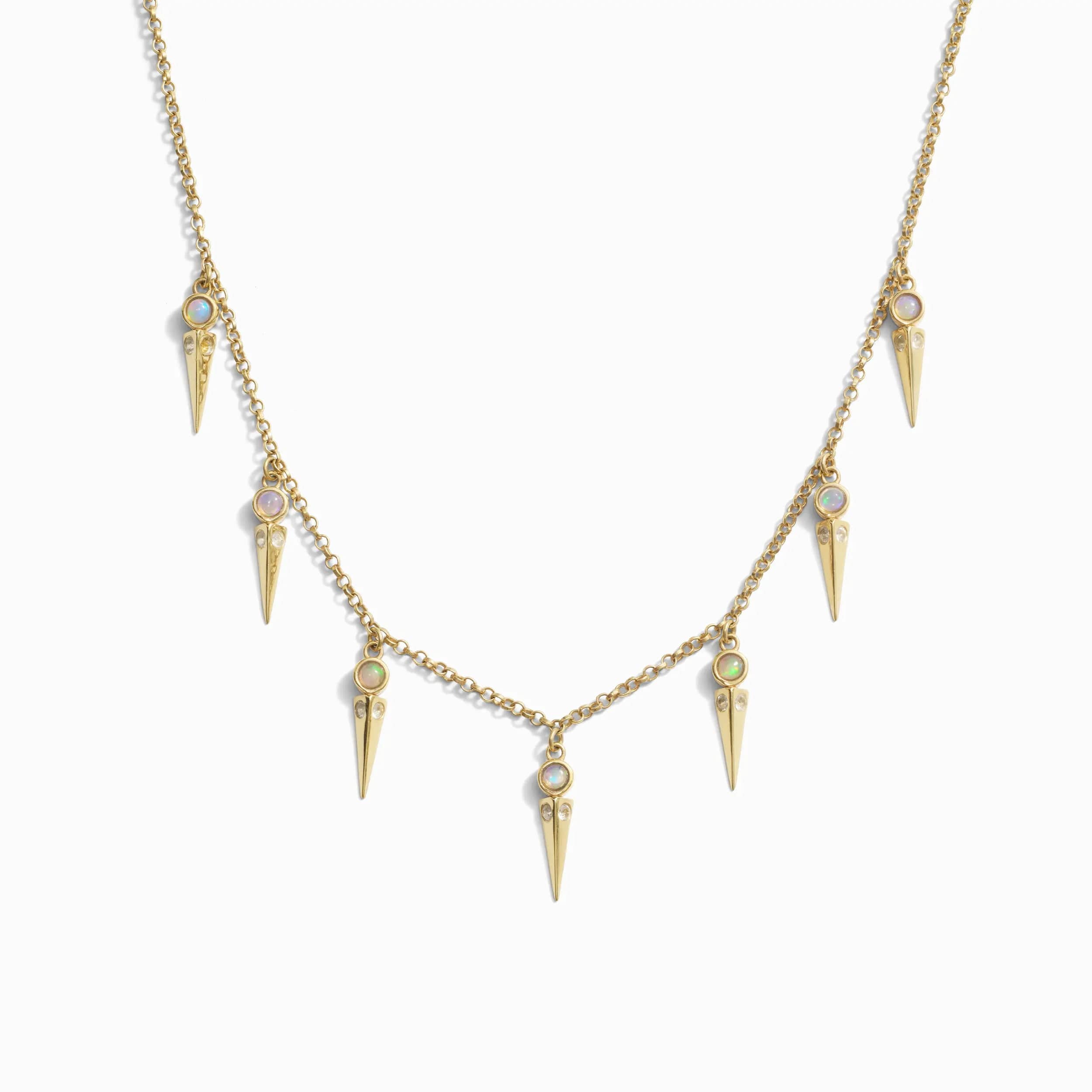 Opal Spike Collar Necklace Awe Inspired