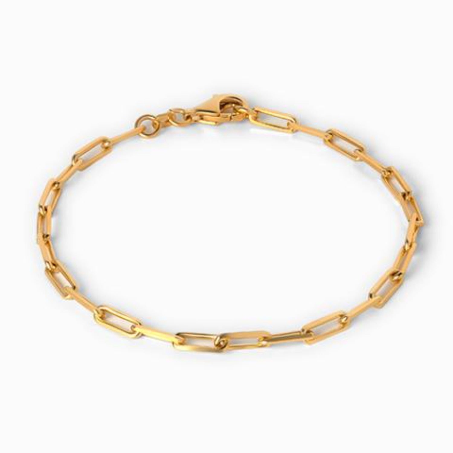 White Gold Patches CZ Round Link Chain Bracelet Bracelet for Women