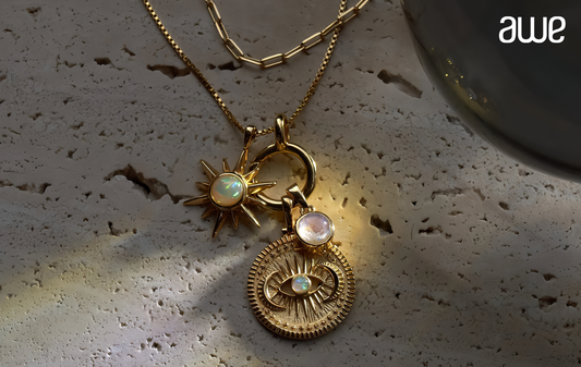 Opal Sun Necklace