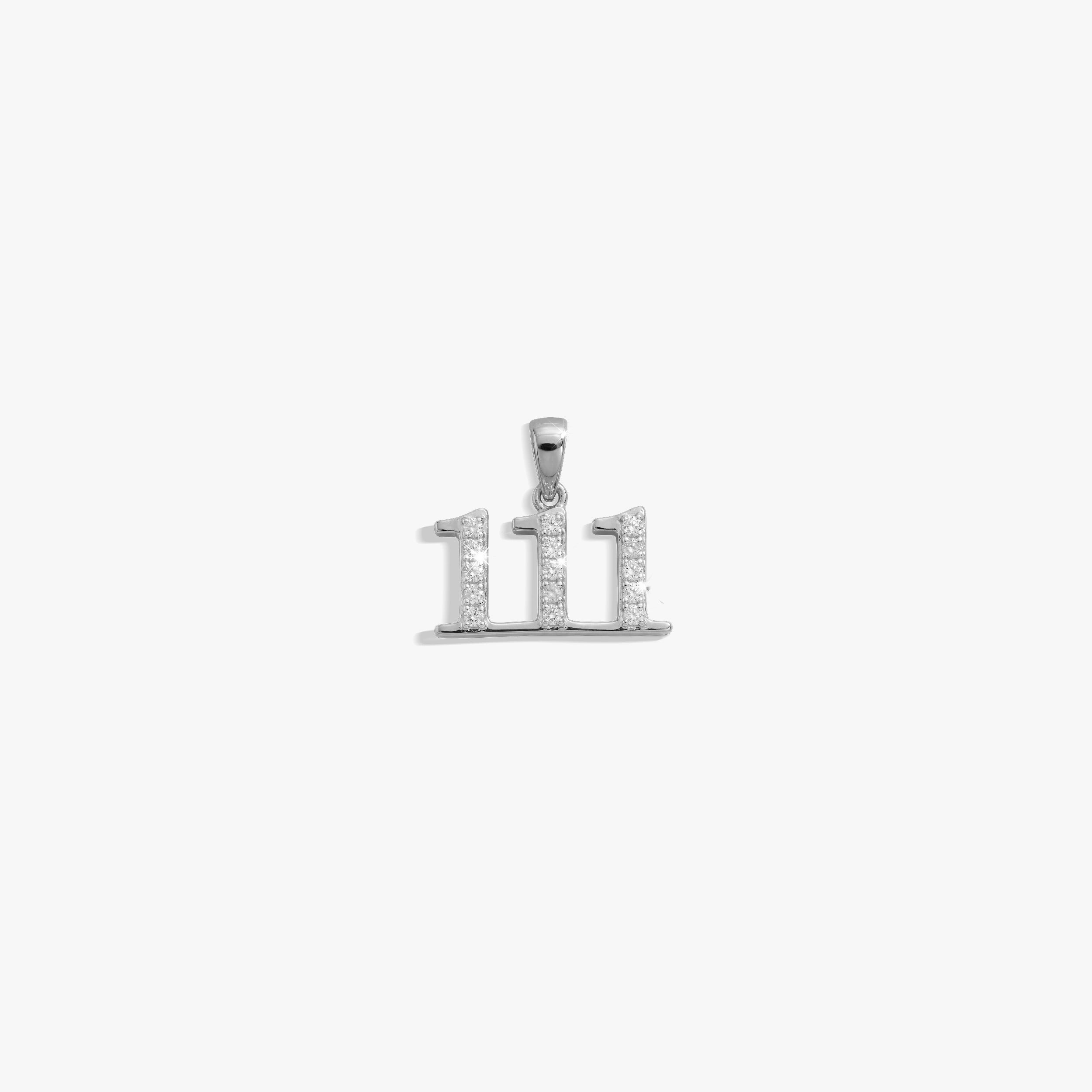 Awe Inspired Pendants 925 Sterling Silver / 111 Sapphire Angel Number Amulet