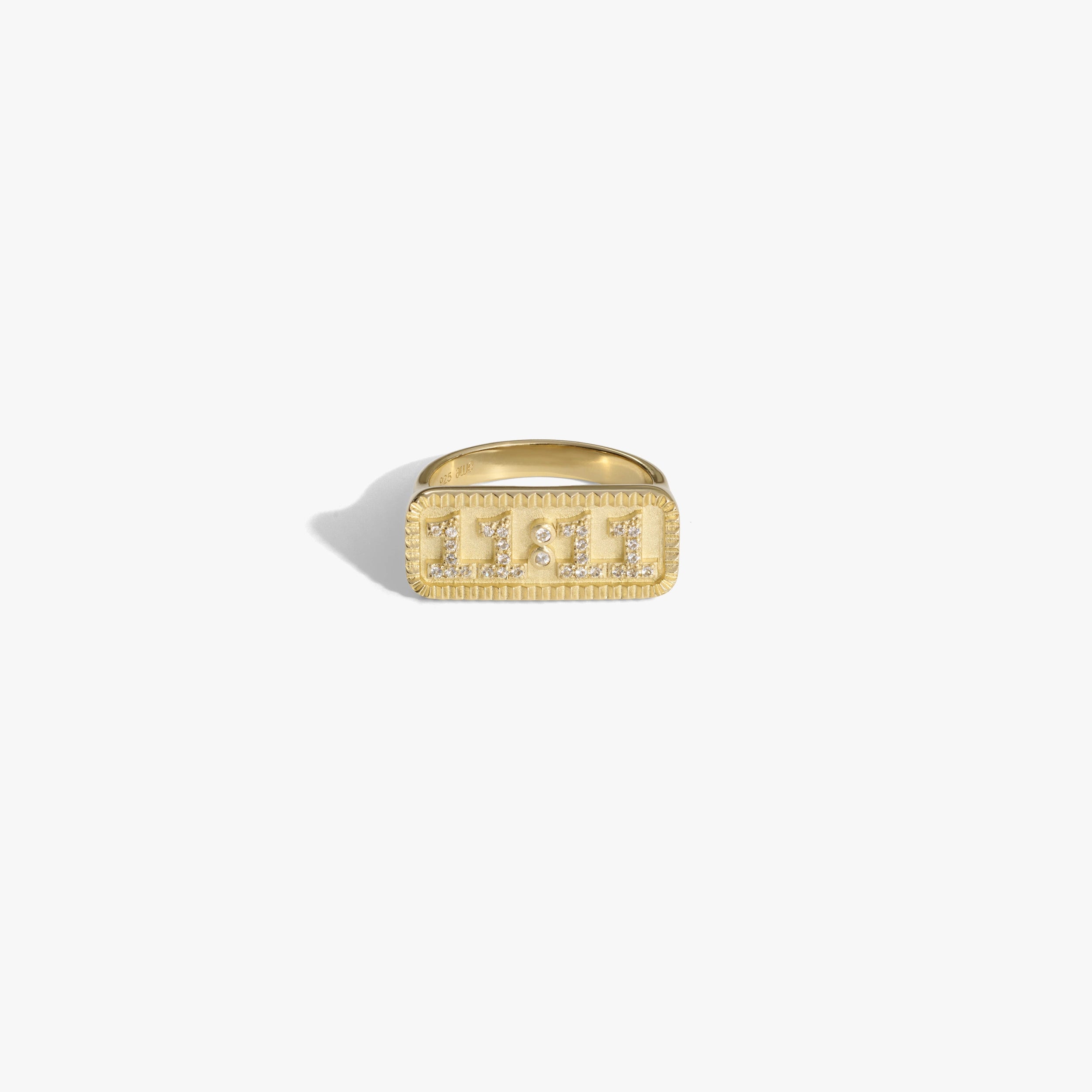 Awe Inspired Rings 14K Yellow Gold Vermeil / 7 Men's 11:11 Ring
