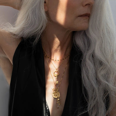 Medusa Pendant Sterling Silver / Standard - 14K Yellow Gold Vermeil - Greek Goddess Fine Jewelry - AWE Inspired
