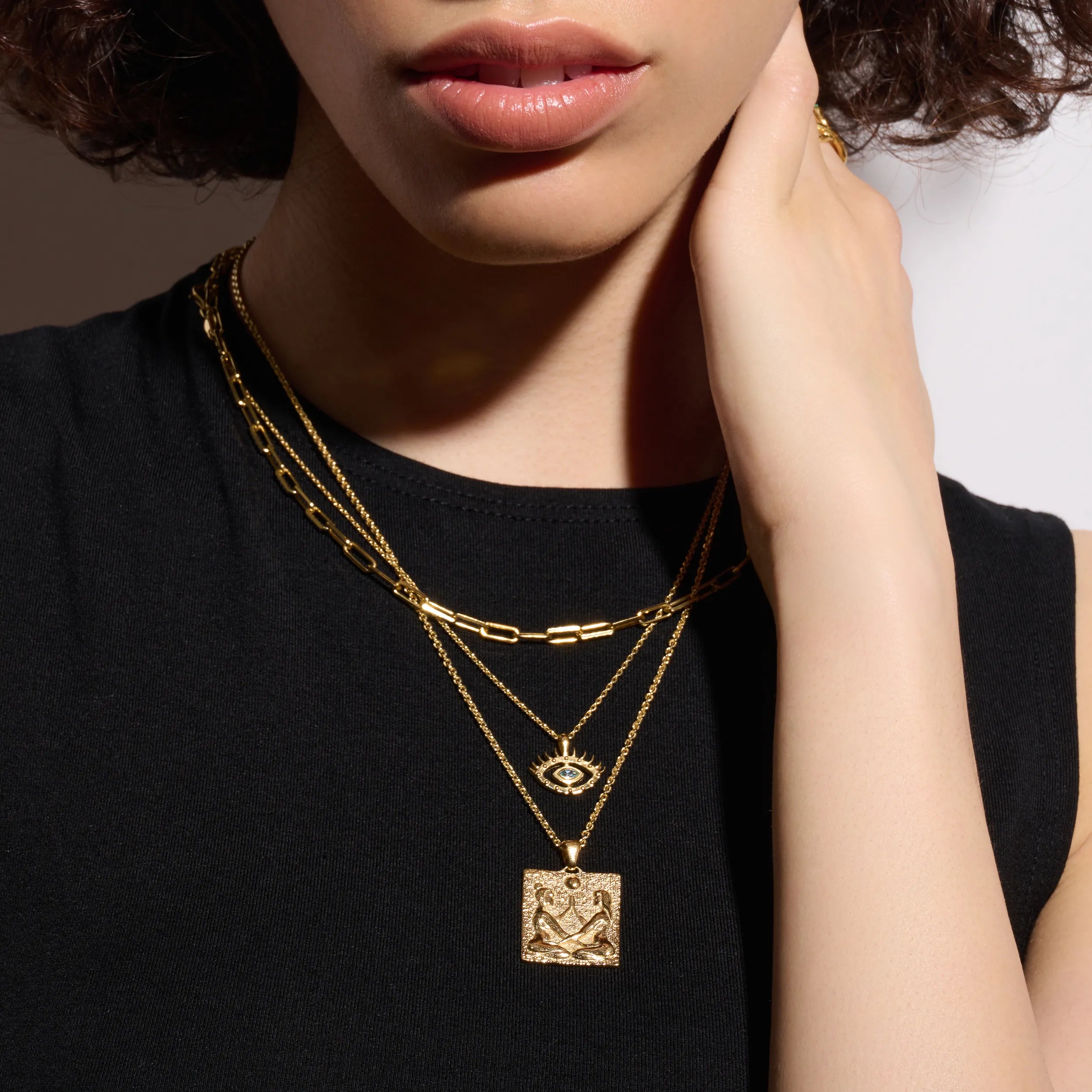18K Gold Paper Clip Diamond Padlock & Key Necklace - Garo Boyadjian