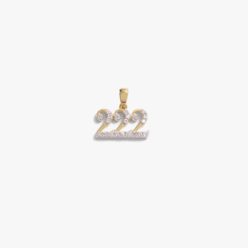 Awe Inspired  Pendants 222 Sapphire Angel Number Amulet