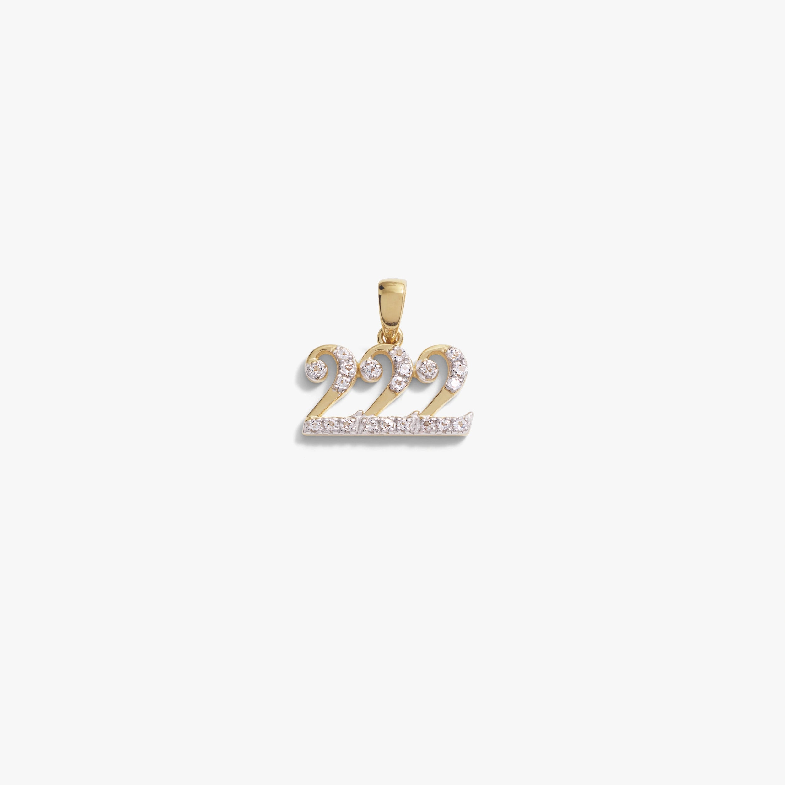Awe Inspired  Pendants 222 Sapphire Angel Number Amulet