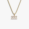 Awe Inspired Necklaces 14K Gold Vermeil / 222 / 16''-18'' Sapphire Angel Number Necklace