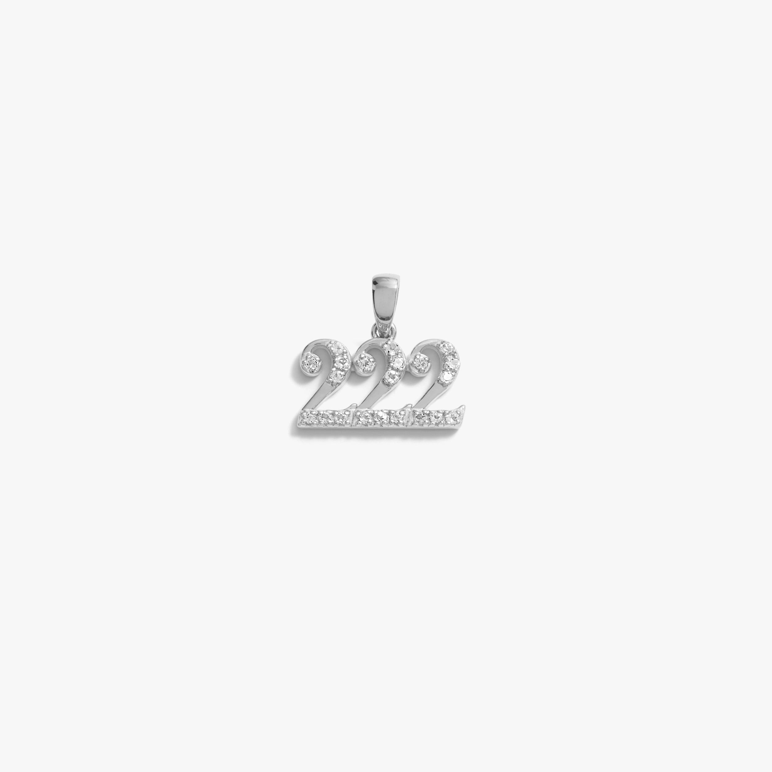 Awe Inspired  Pendants 222 Sapphire Angel Number Amulet
