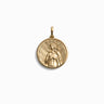 Round 20MM Aphrodite Pendant in gold