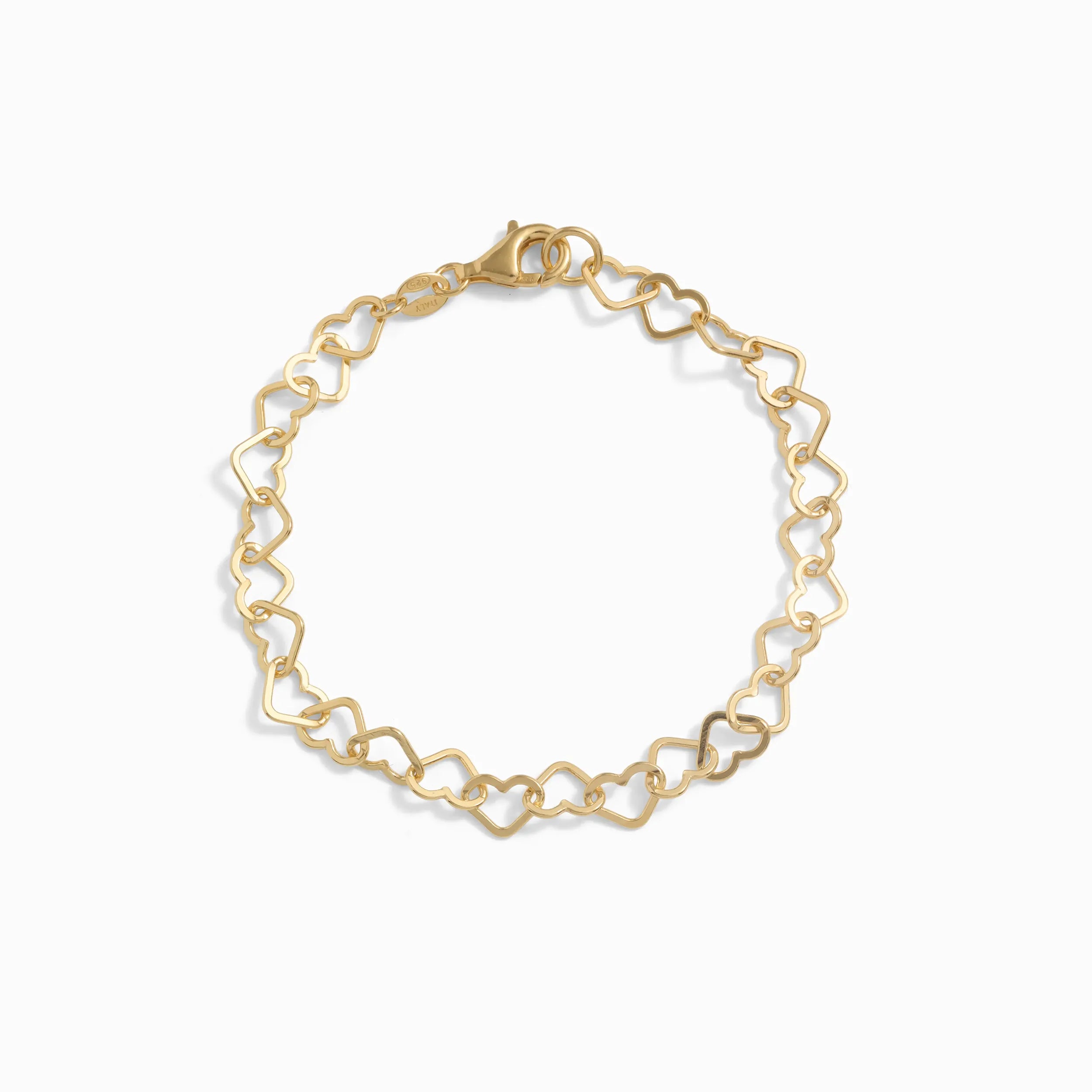 Amazon.com: GELIN Open Heart Bracelet in 14K Solid Gold | 14k Gold Diamond  Bracelet for Women, Adjustable 6