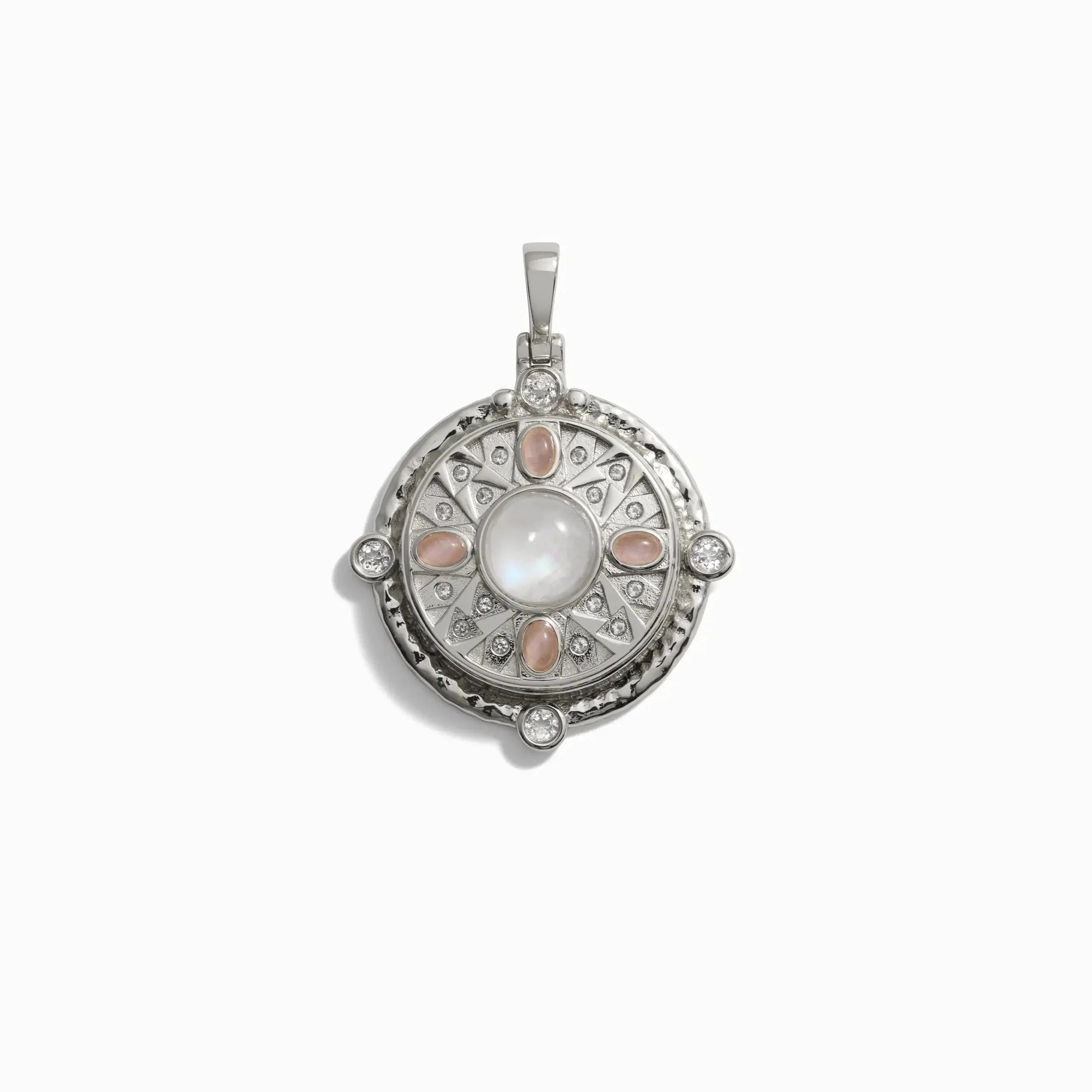 Awe Inspired Pendants 925 Sterling Silver / Pink Quartz Manifestation Locket Pendant
