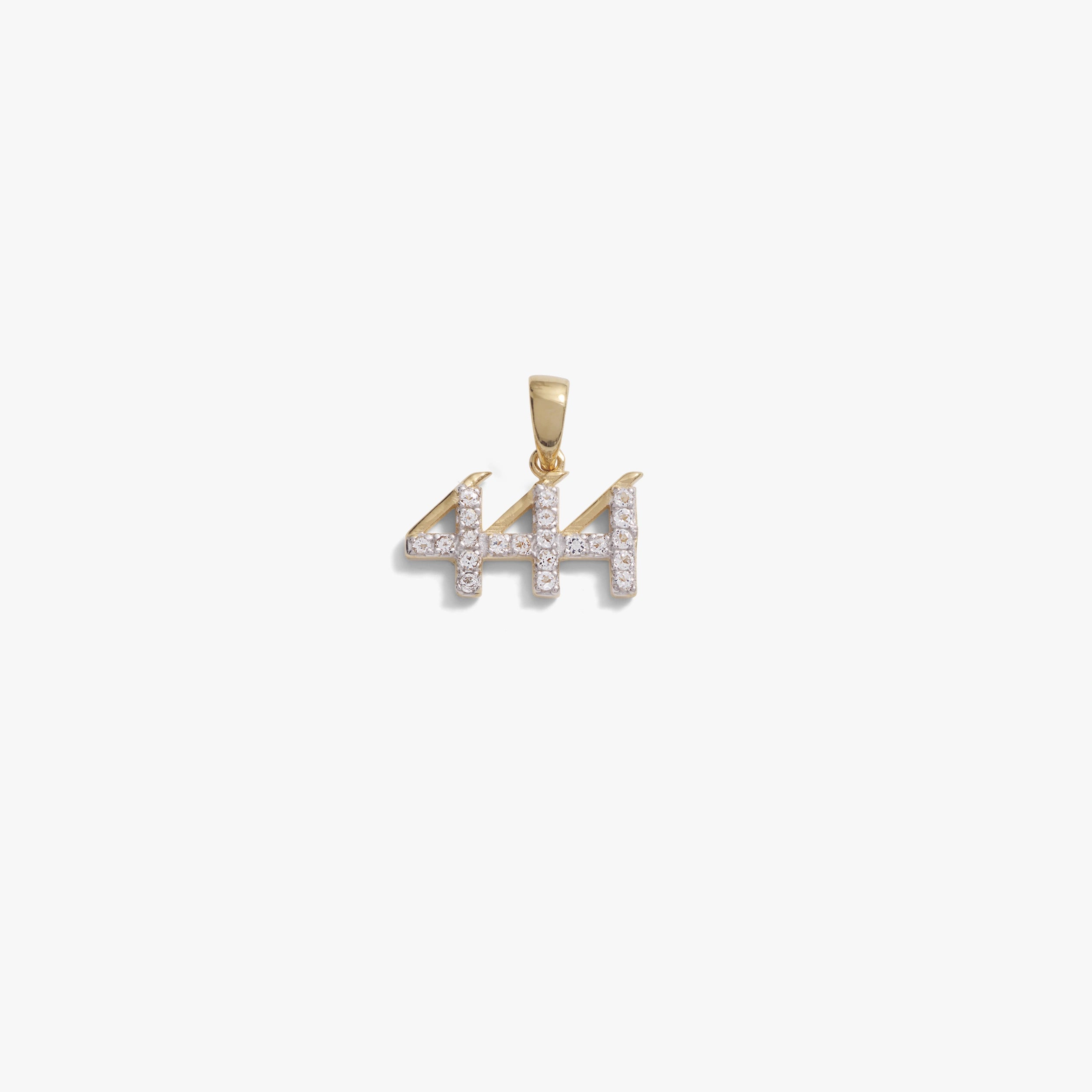 Awe Inspired  Pendants 444 Sapphire Angel Number Amulet