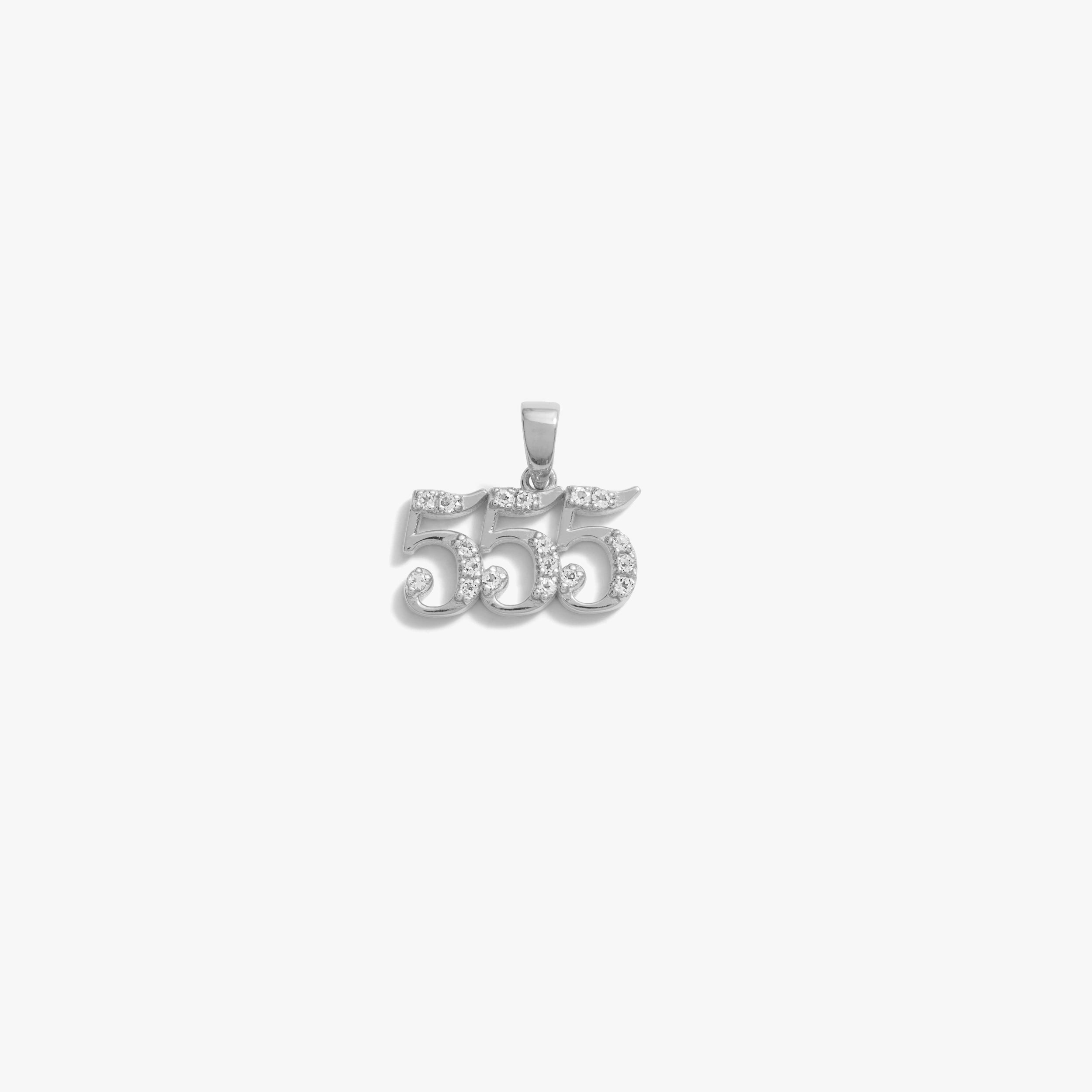 Awe Inspired  Pendants 555 Sapphire Angel Number Amulet