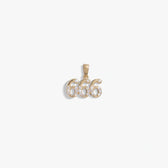 Awe Inspired Pendants 14K Gold Vermeil / 666 Sapphire Angel Number Amulet