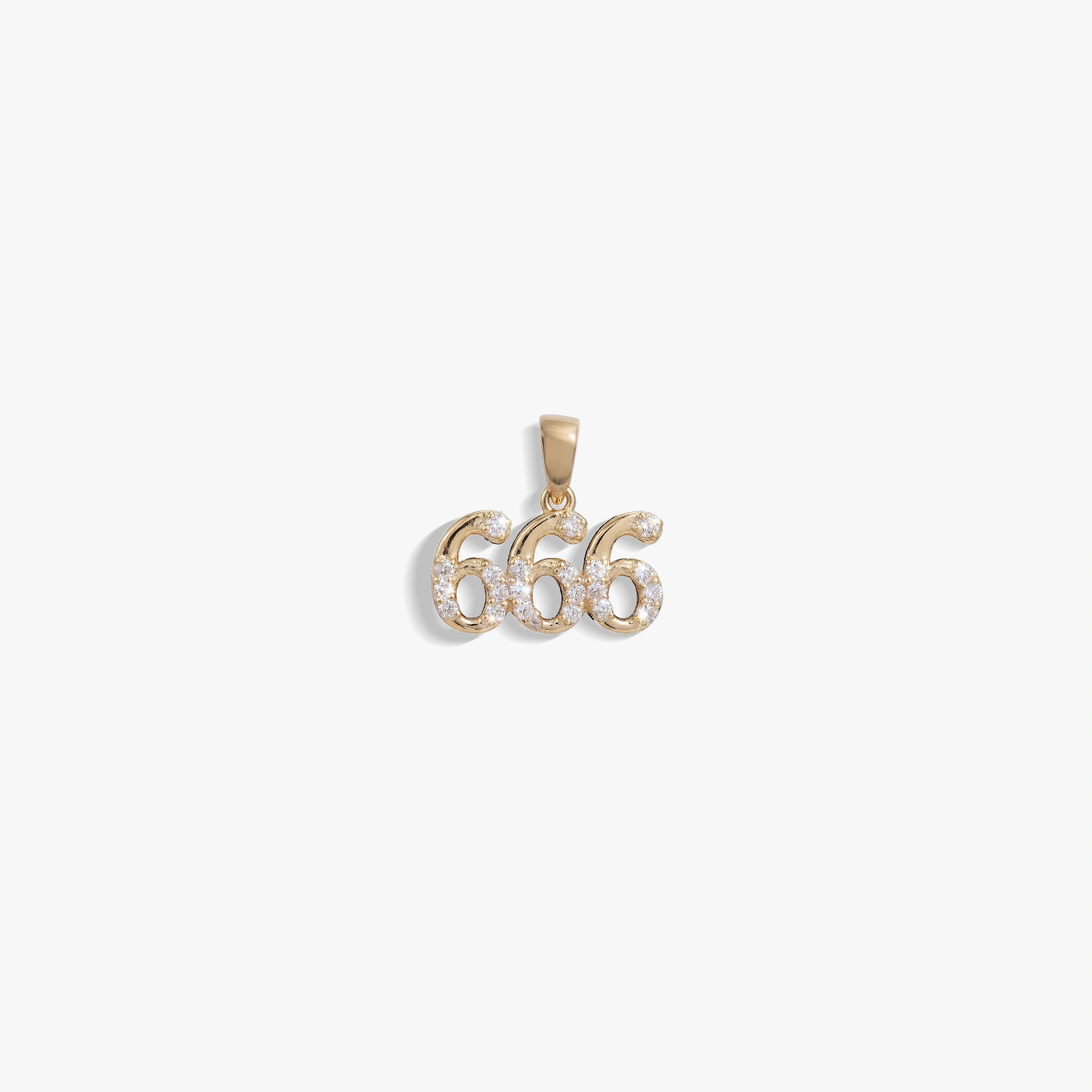 Awe Inspired Pendants 14K Gold Vermeil / 666 Sapphire Angel Number Amulet
