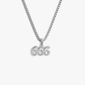Awe Inspired Necklaces 925 Sterling Silver / 666 / 16''-18'' Sapphire Angel Number Necklace
