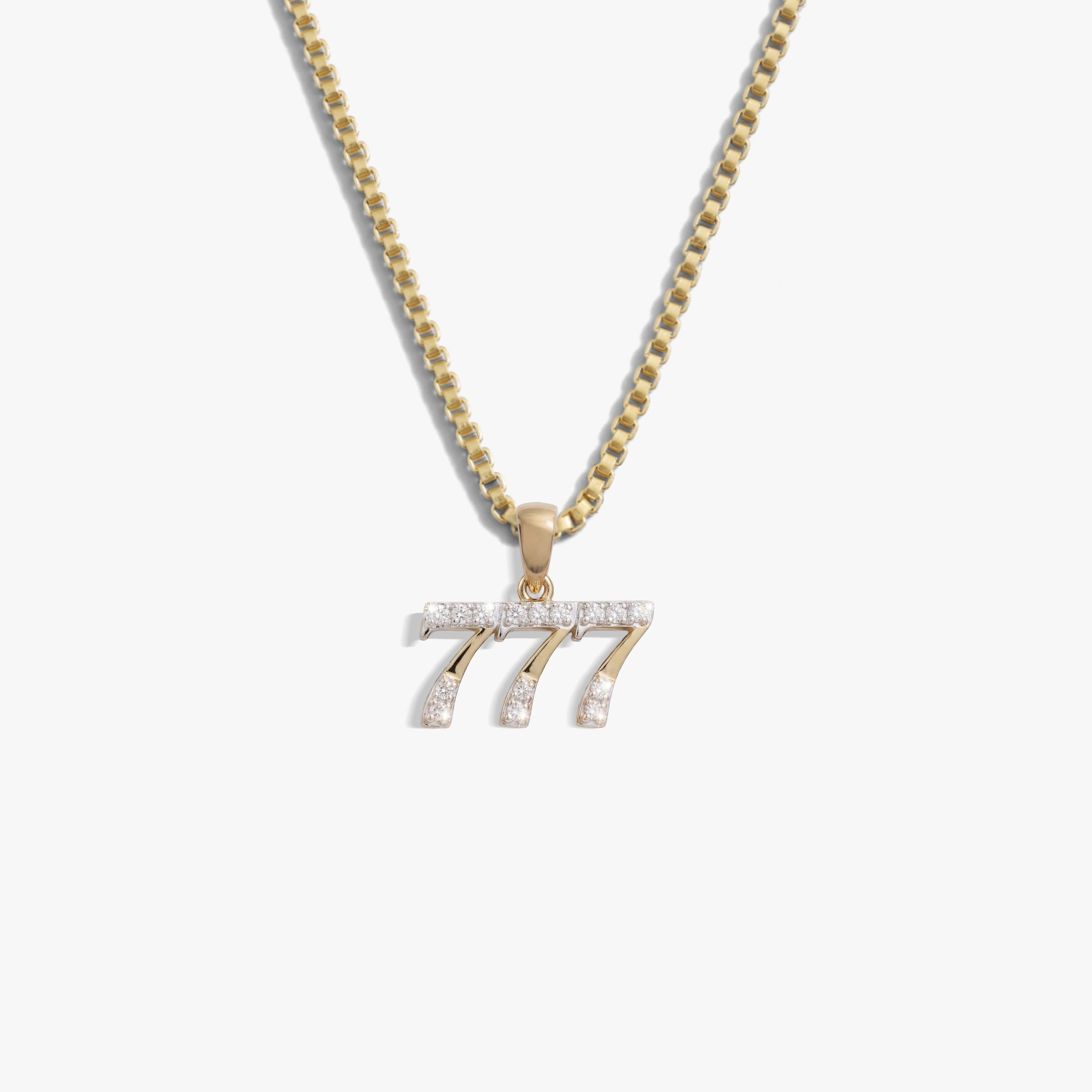 Awe Inspired Necklaces 14K Gold Vermeil / 777 / 16''-18'' Sapphire Angel Number Necklace