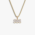 Awe Inspired Necklaces 14K Gold Vermeil / 888 / 16''-18'' Sapphire Angel Number Necklace