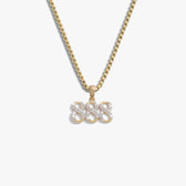 Awe Inspired Necklaces 14K Gold Vermeil / 888 / 16''-18'' Sapphire Angel Number Necklace