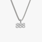 Awe Inspired Necklaces 925 Sterling Silver / 888 / 16''-18'' Sapphire Angel Number Necklace