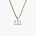 Awe Inspired Necklaces 14K Gold Vermeil / 111 / 16''-18'' Sapphire Angel Number Necklace