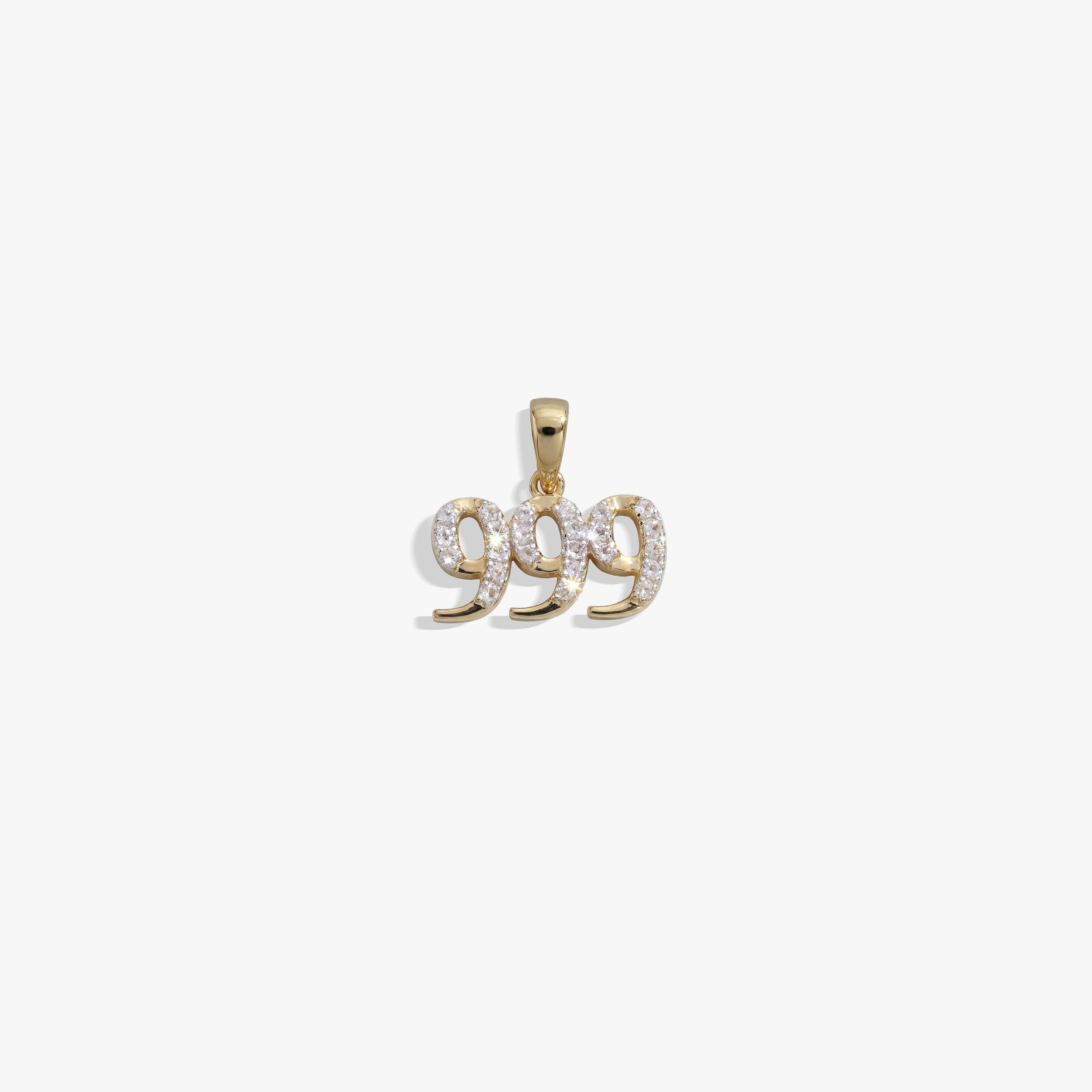 Awe Inspired Pendants 14K Gold Vermeil / 999 Sapphire Angel Number Amulet