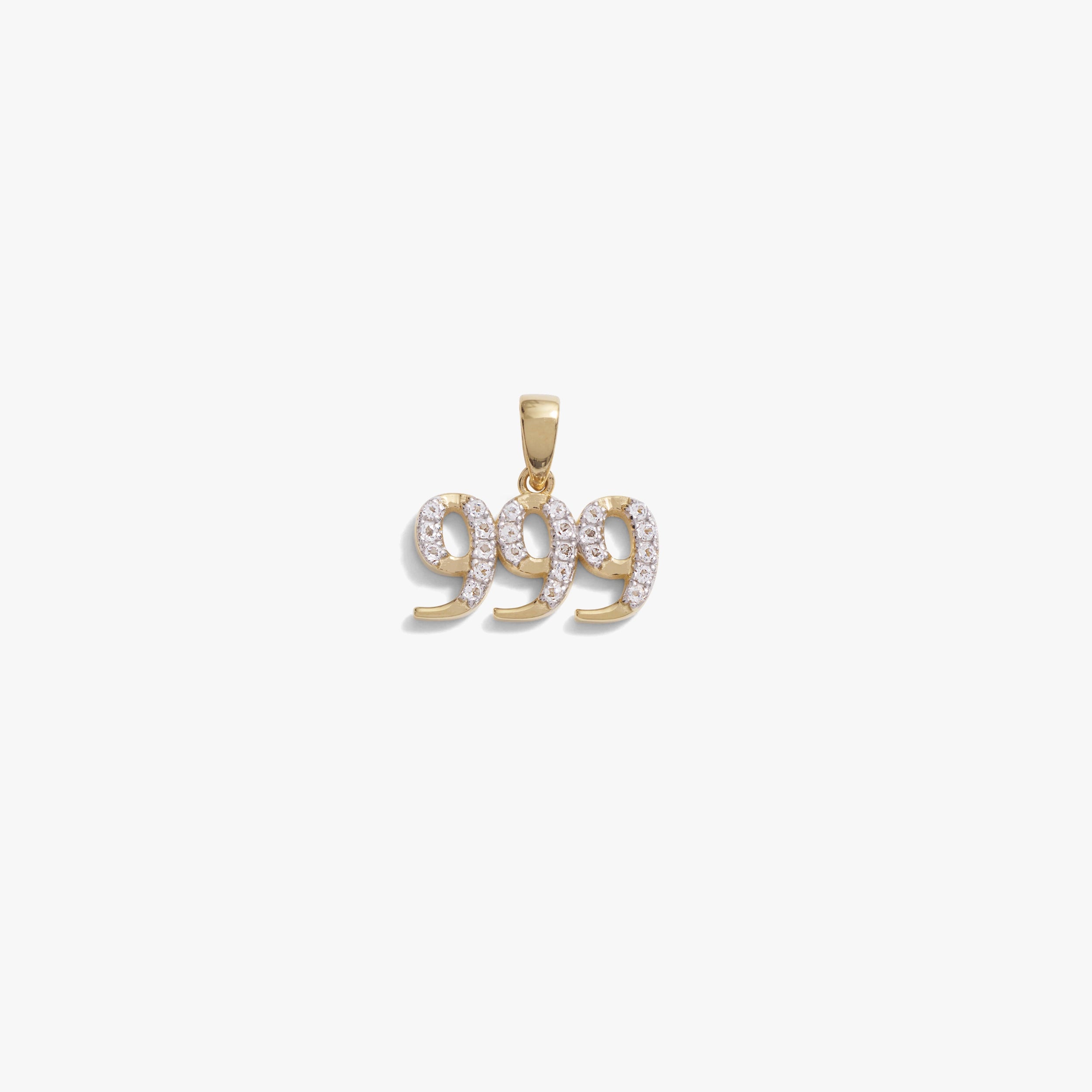 Awe Inspired  Pendants 999 Sapphire Angel Number Amulet