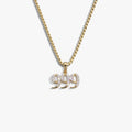 Awe Inspired Necklaces 14K Gold Vermeil / 999 / 16''-18'' Sapphire Angel Number Necklace