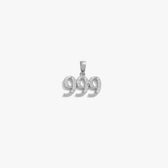 Awe Inspired Pendants 925 Sterling Silver / 999 White Sapphire Angel Number Amulet