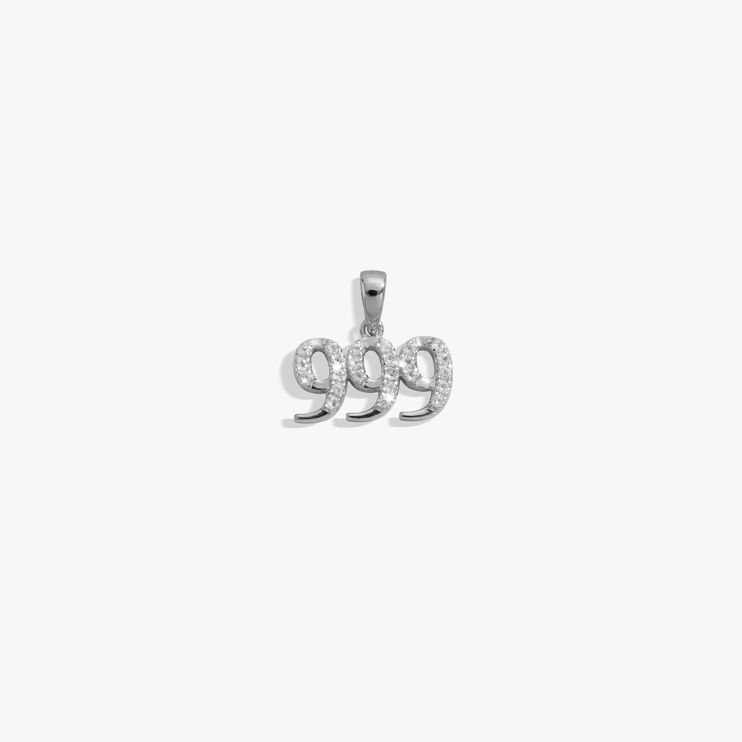 Awe Inspired Pendants 925 Sterling Silver / 999 Sapphire Angel Number Amulet