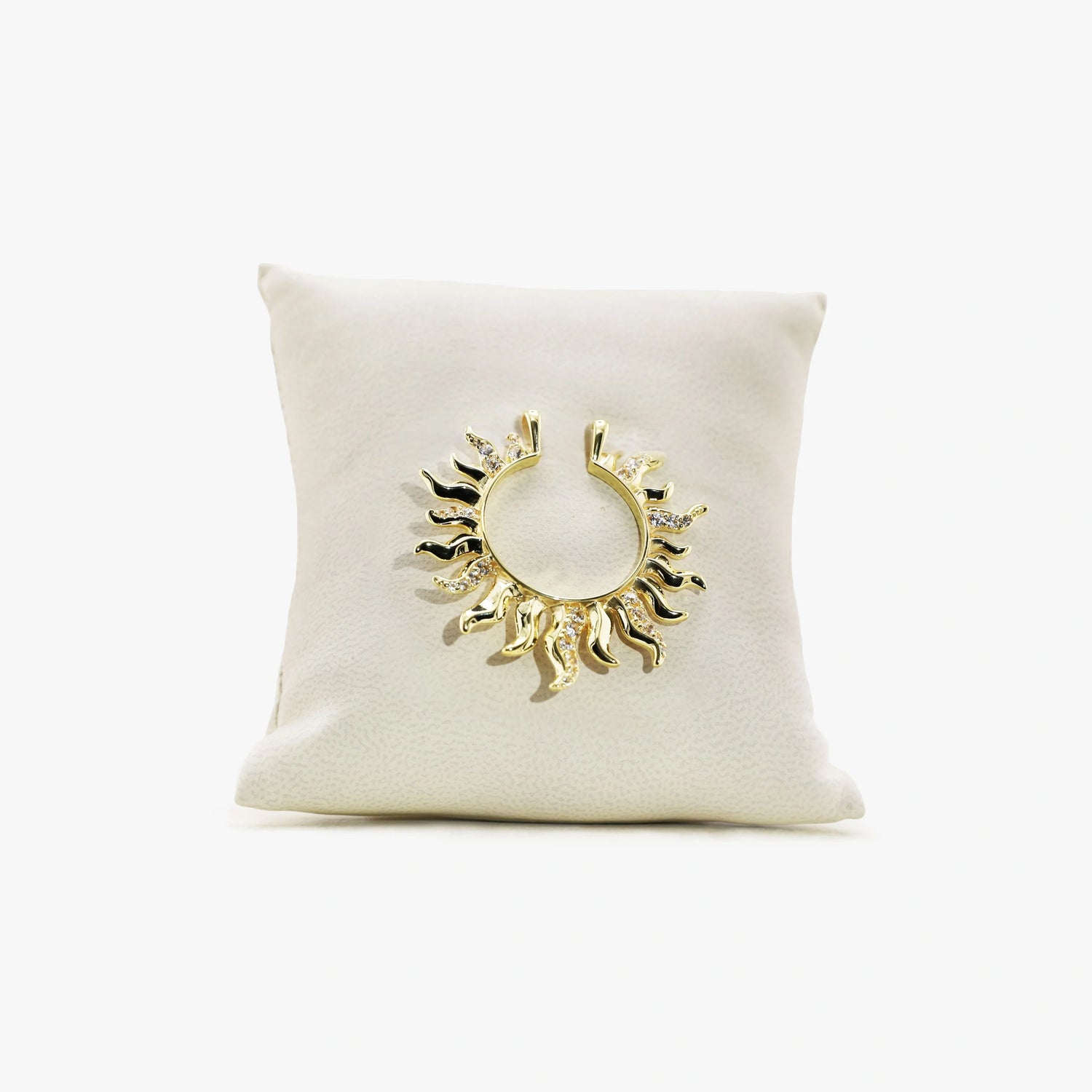 Awe Inspired Pendant 14K Gold Vermeil / White Topaz Archive Large Sun Halo