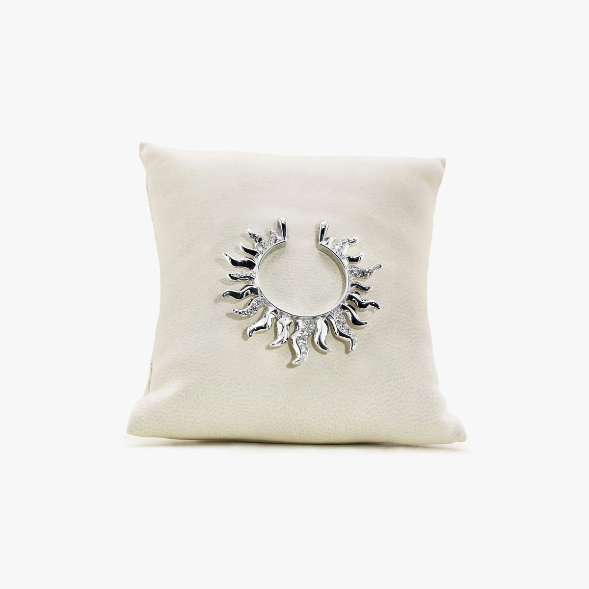 Awe Inspired Pendant 925 Sterling Silver / White Topaz Archive Large Sun Halo