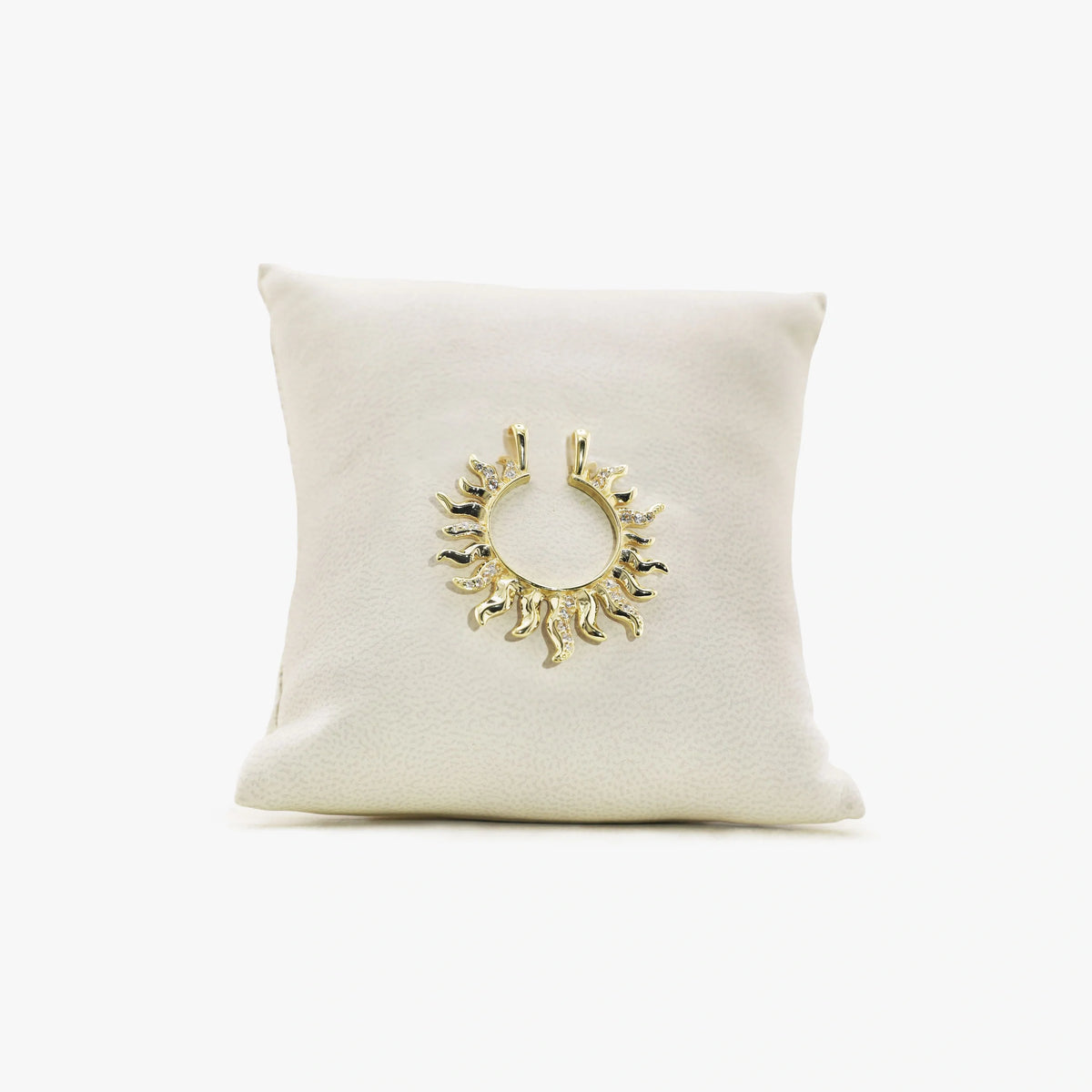 Awe Inspired Pendant 14K Gold Vermeil / White Topaz Archive Medium Sun Halo