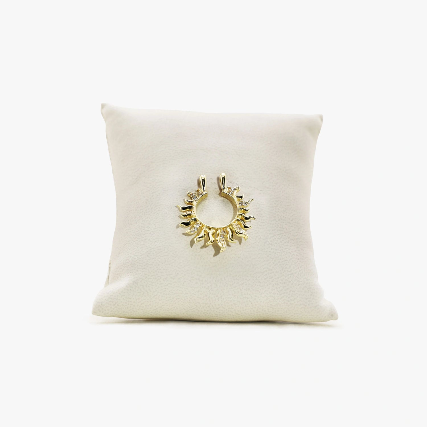 Awe Inspired Pendant 14K Gold Vermeil / White Topaz Archive Mini Sun Halo