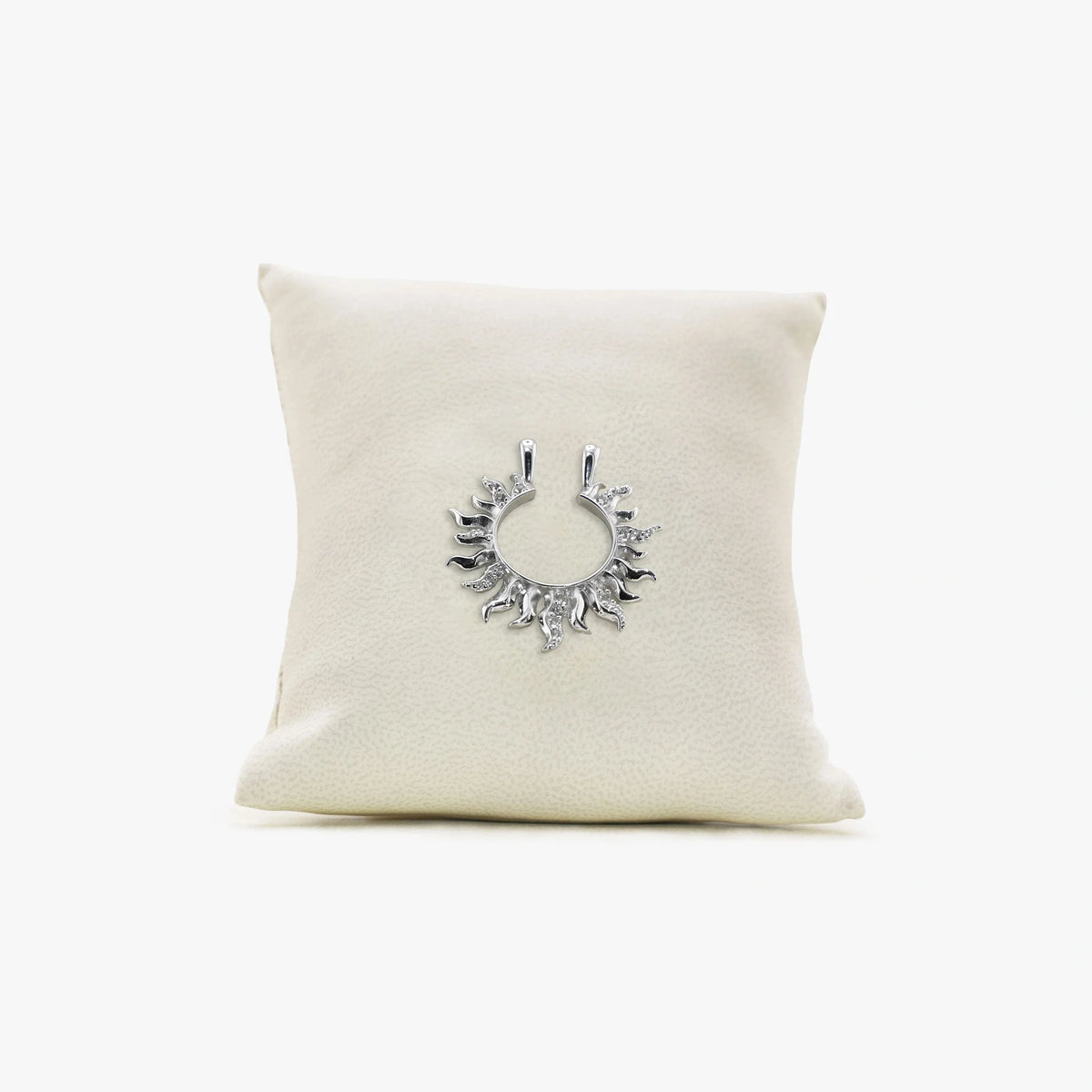 Awe Inspired Pendant 925 Sterling Silver / White Topaz Archive Mini Sun Halo