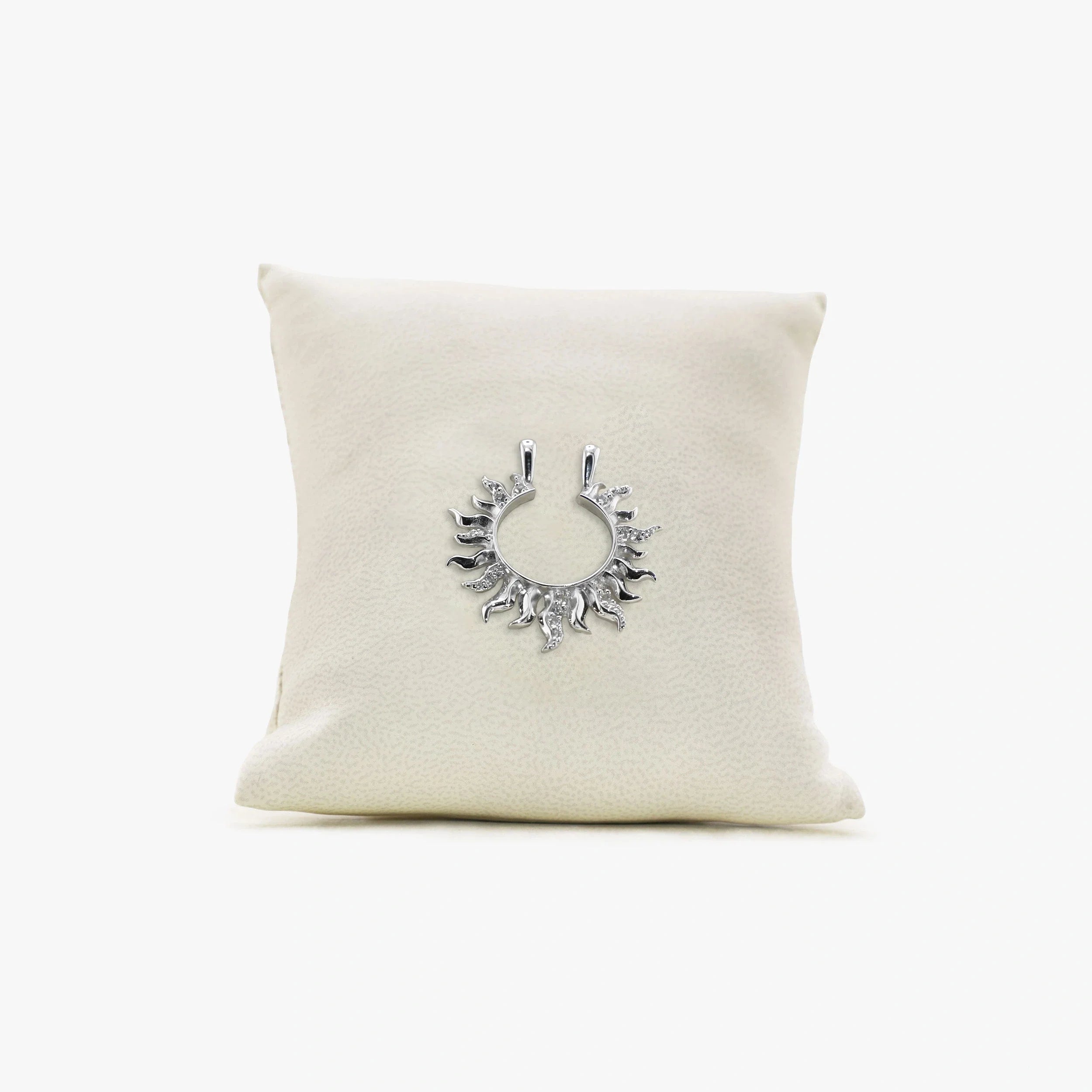 Awe Inspired Pendant 925 Sterling Silver / White Topaz Archive Mini Sun Halo