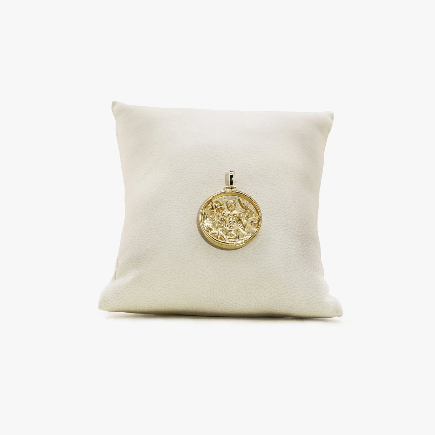 Awe Inspired Pendant 14K Gold Vermeil Archive Poseidon Round Pendant