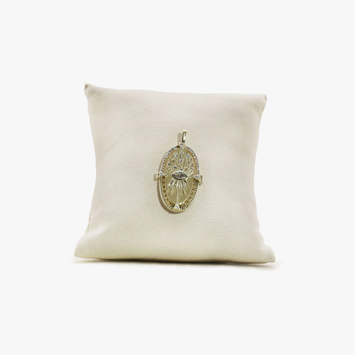 Awe Inspired Pendant 14K Gold Vermeil / White Quartz Archive Dream Locket