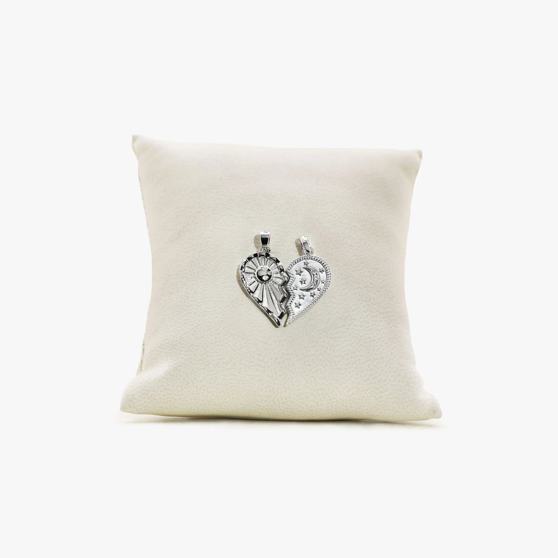 Awe Inspired Pendant 925 Sterling Silver Archive Sun & Moon Split Heart Pendants