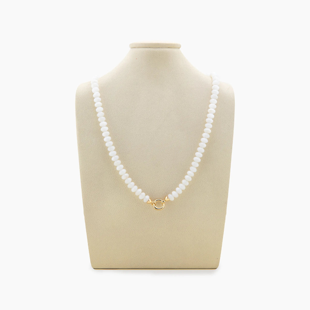 Awe Inspired Necklaces 14K Gold Vermeil / Mother of Pearl / 18" Archive Mother of Pearl Bead Collector Necklace