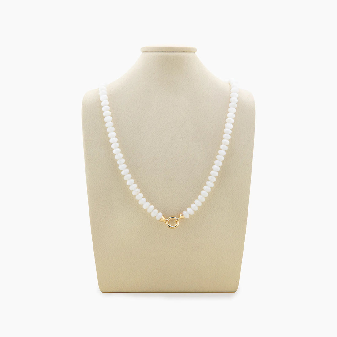 Awe Inspired Necklaces 14K Gold Vermeil / Mother of Pearl / 18" Archive Mother of Pearl Bead Collector Necklace
