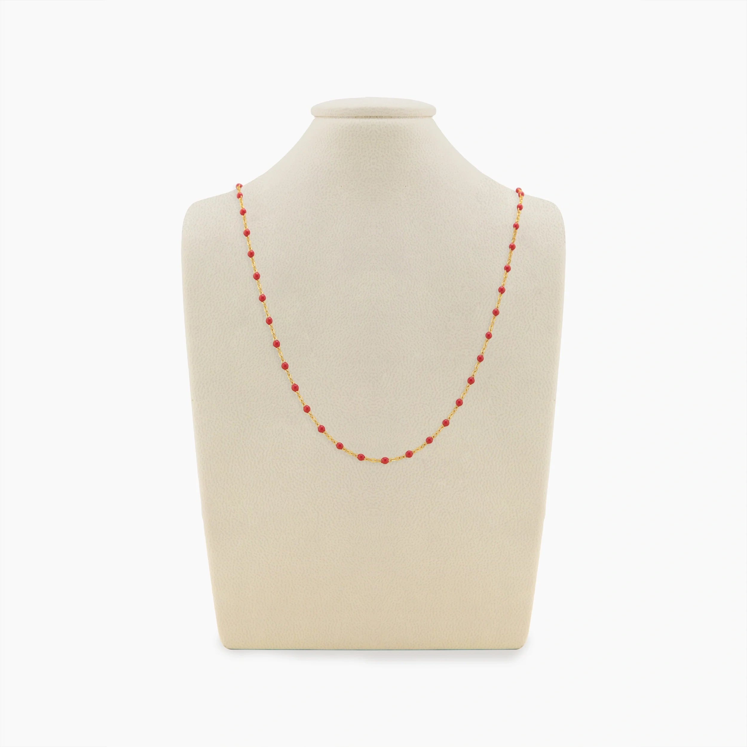 Awe Inspired Necklace 14K Gold Vermeil / Red / 18" - 22" Archive Dainty Color Chain