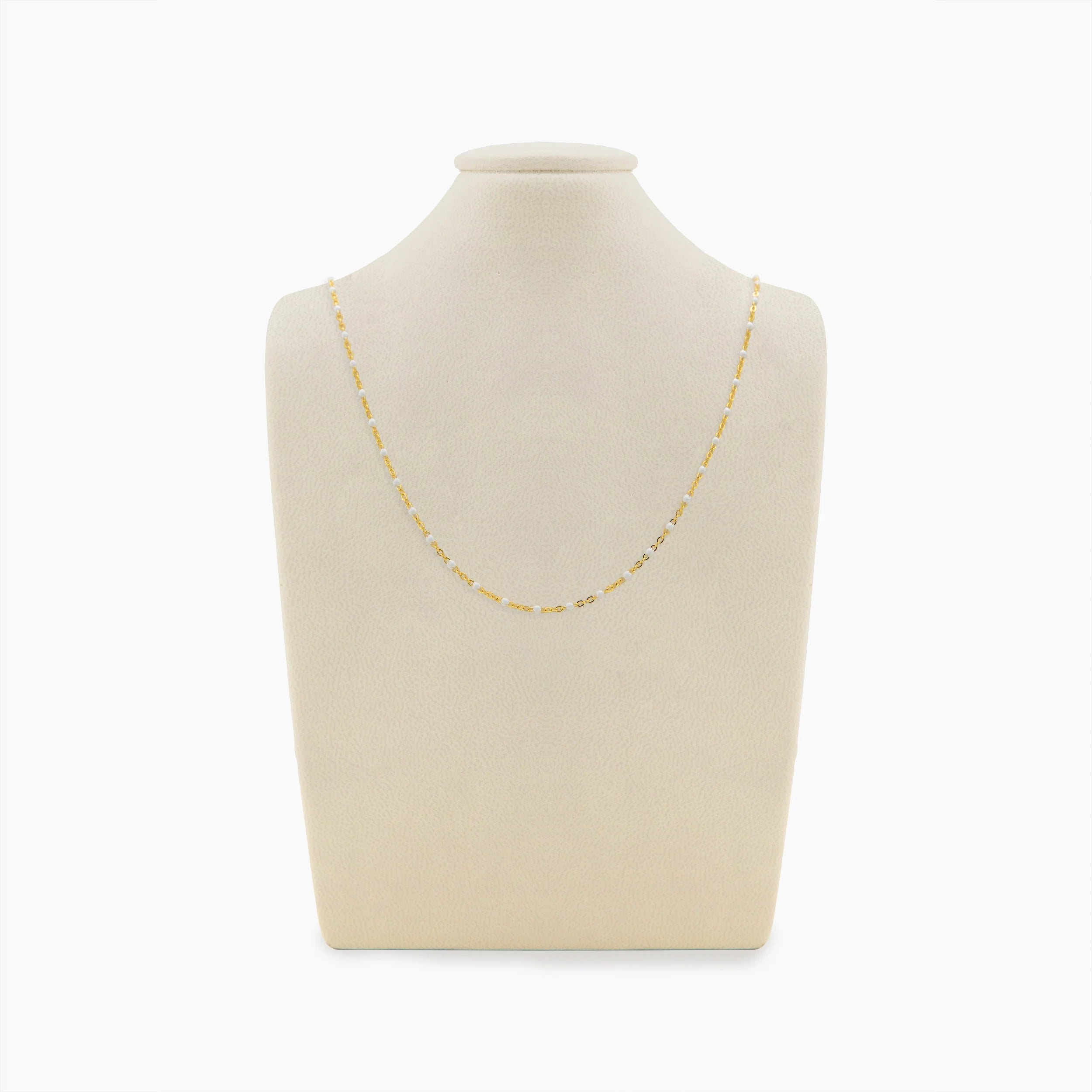 Awe Inspired Necklace 14K Gold Vermeil / White / 18" - 22" Archive Dainty Color Chain