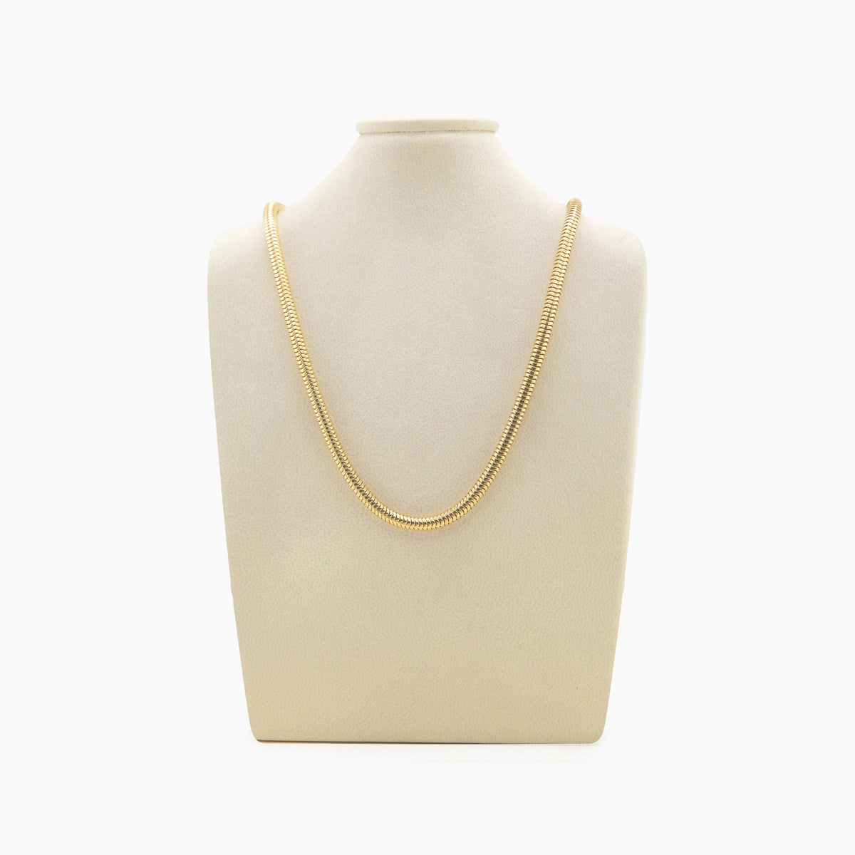 Awe Inspired Necklace 14K Gold Vermeil / 16" Archive Thick 4mm Snake Chain