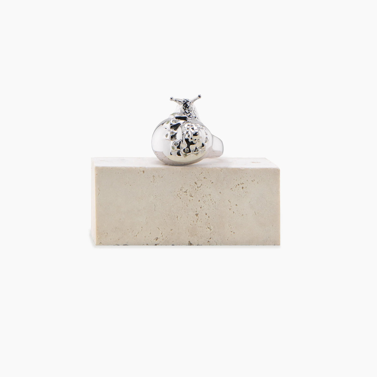 Awe Inspired Rings 925 Sterling Silver / Light Green Amethyst / 7 Archive Gemstone Snail Ring