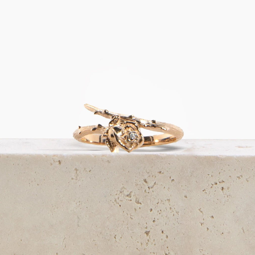 Awe Inspired Rings Archive Diamond Rose Wrap Ring