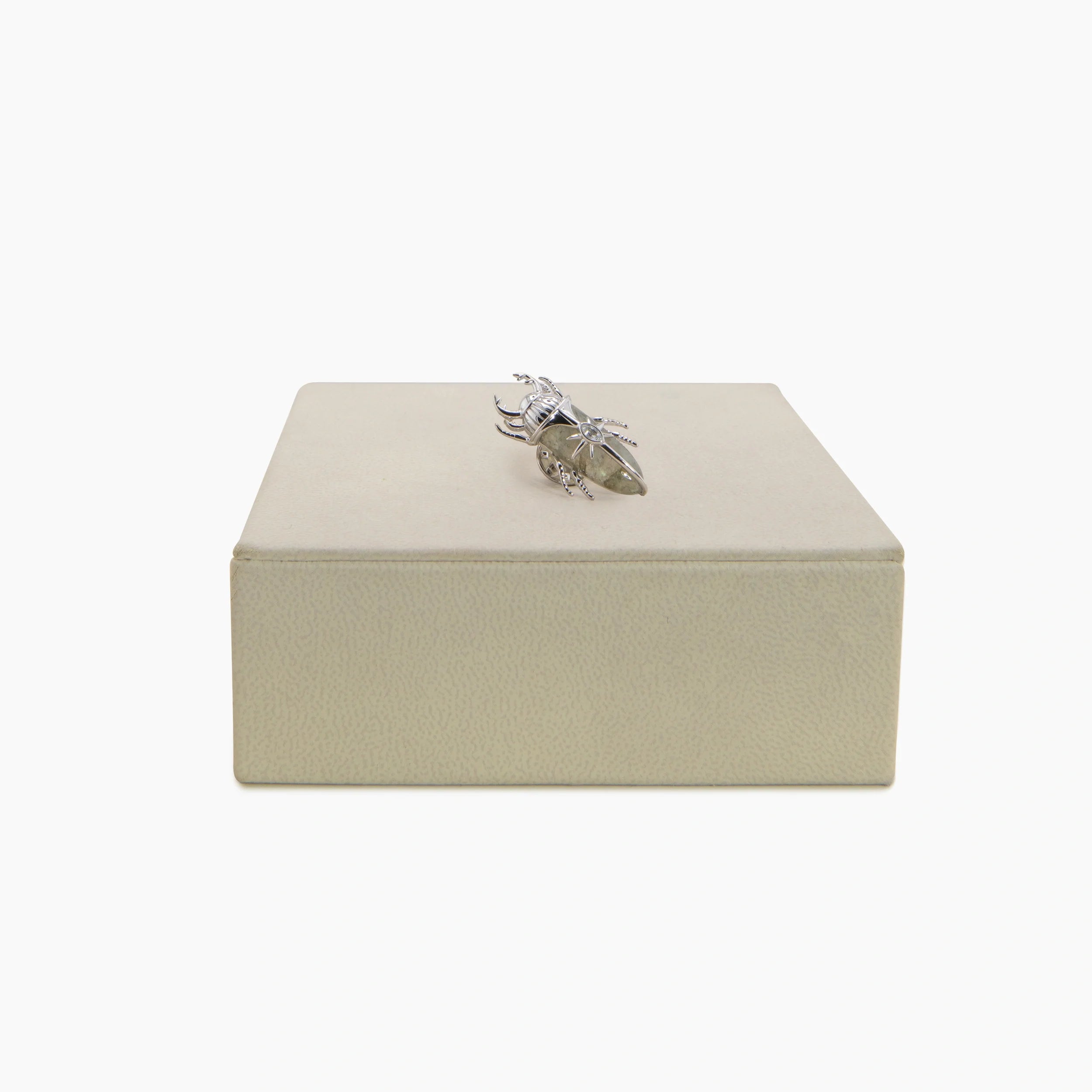 Awe Inspired Accessories 925 Sterling Silver / Labradorite Archive Labradorite Beatle Brooch