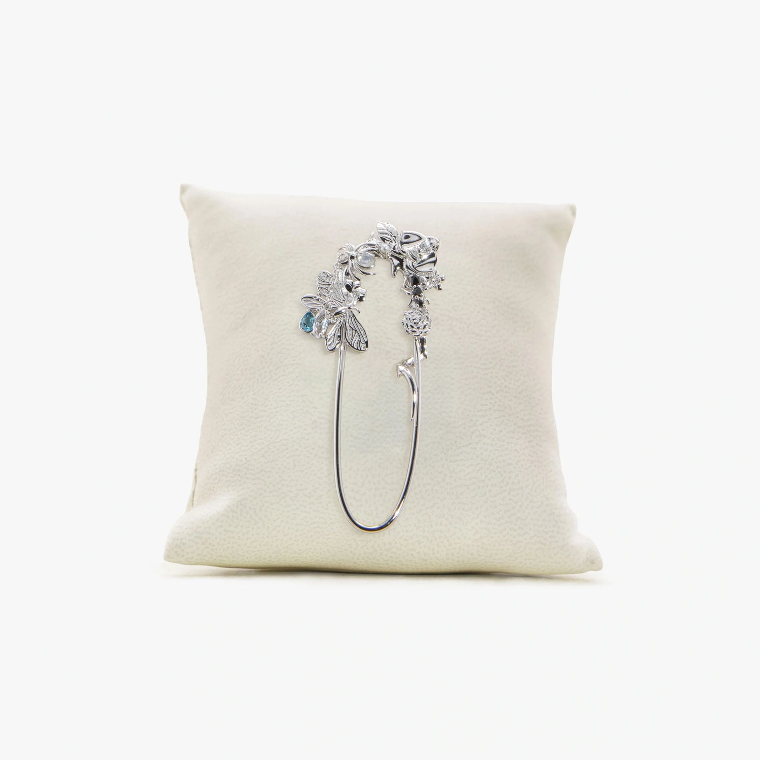 Awe Inspired Accessories 925 Sterling Silver / Rainbow Moonstone Archive Secret Forest Lapel Pin